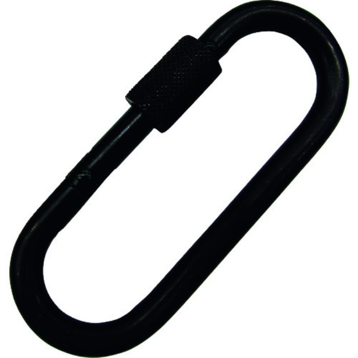 水本 ステンレス プチカラビナ(環付) 黒色塗装 線径8mm 長さ74mm(Tcode:2021968)