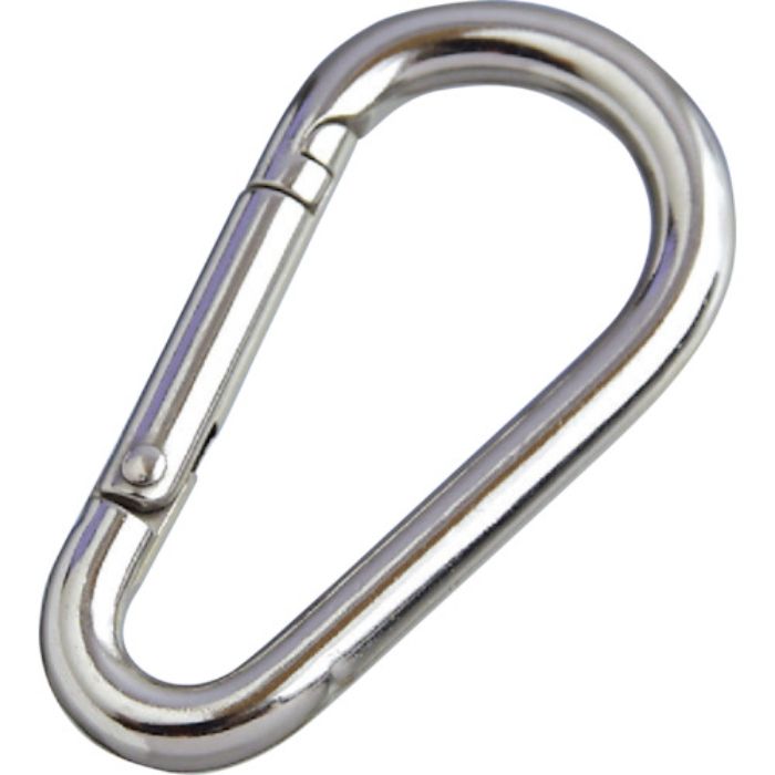水本 リングキャッチ ステンレス ナス型カラビナ (環なし) 線径5.5mm 長さ60mm(Tcode:4185784)