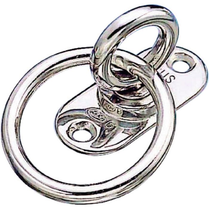 水本 アイプレート ステンレス 回転パッドアイ丸カン 丸カン内径50mm 30mm×65mm(Tcode:2047186)