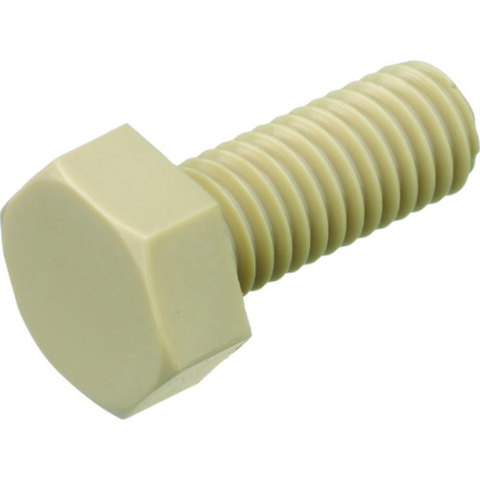TRUSCO ポリフェニレンサルファイド(PPS) 六角ボルト M6X10 50本入(Tcode:2081611)