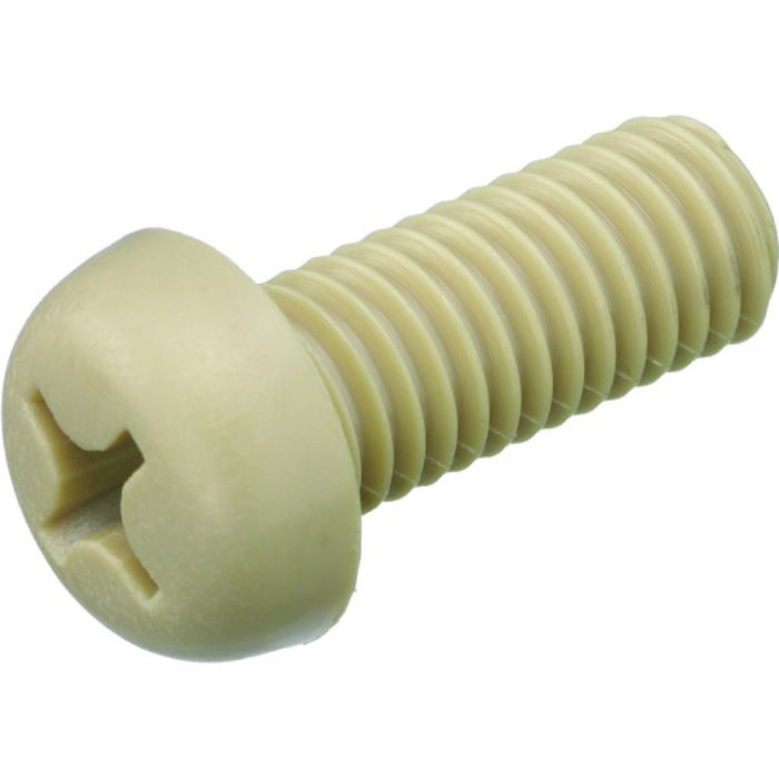 TRUSCO ポリフェニレンサルファイド(PPS) 十字穴付ナベ小ネジ M3X6 50本入(Tcode:2081581)
