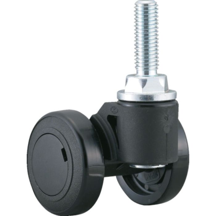 パーツ キャスパッド ねじ込み式双輪キャスターナイロン車 荷重58.8 黒(Tcode:3200931)
