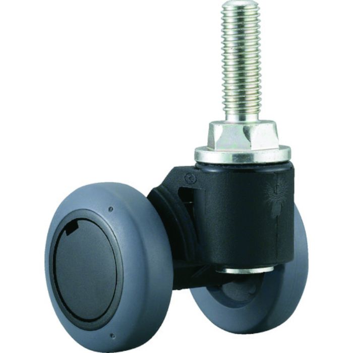 パーツ キャスパッド ねじ込み式双輪キャスターエラストマー車 荷重58.8 黒(Tcode:3053954)