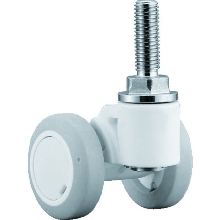 パーツ キャスパッド ねじ込み式双輪キャスターエラストマー車 荷重58.8 白(Tcode:3200736)