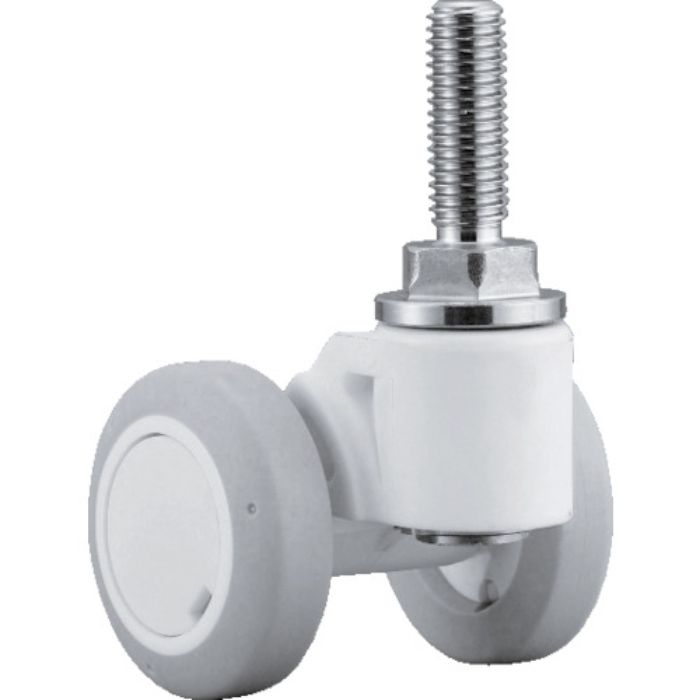 パーツ キャスパッド ねじ込み式双輪キャスターエラストマー車 荷重117.6 白(Tcode:3200639)
