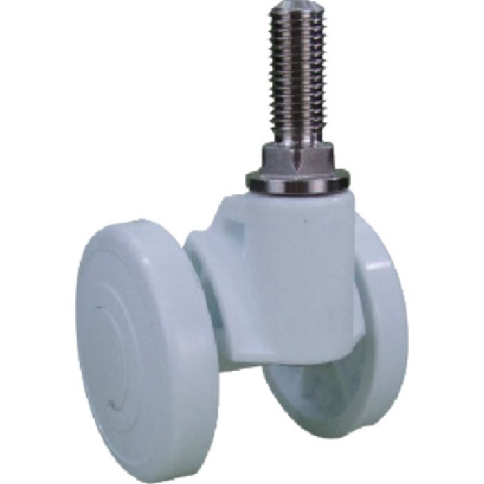 パーツ キャスパッド ねじ込み式双輪キャスターナイロン車 荷重117.6 白(Tcode:3054004)