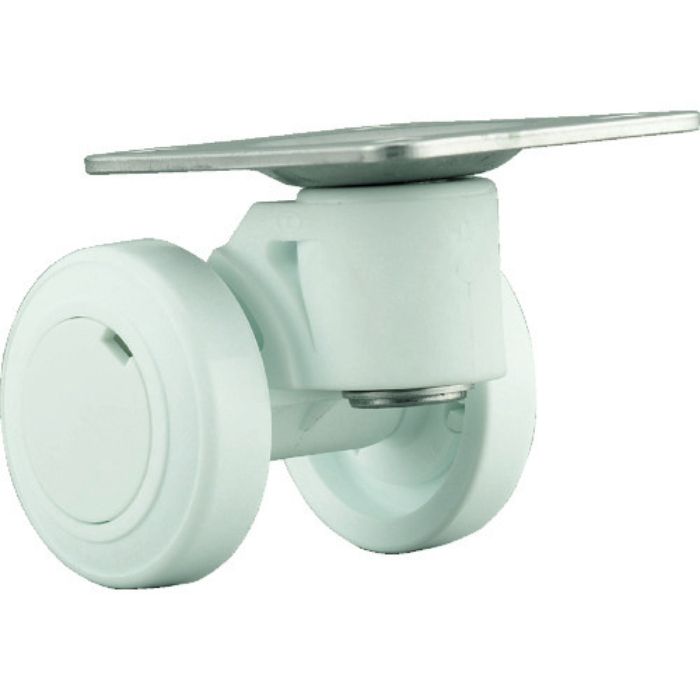パーツ キャスパッド プレート式双輪キャスターナイロン車 荷重58.8 白(Tcode:3054012)