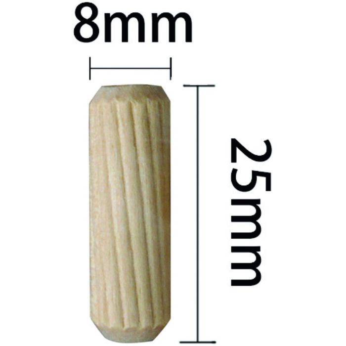 WAKI 木工ダボ 8X25 100個入り DB-014 3852000(Tcode:1360080)