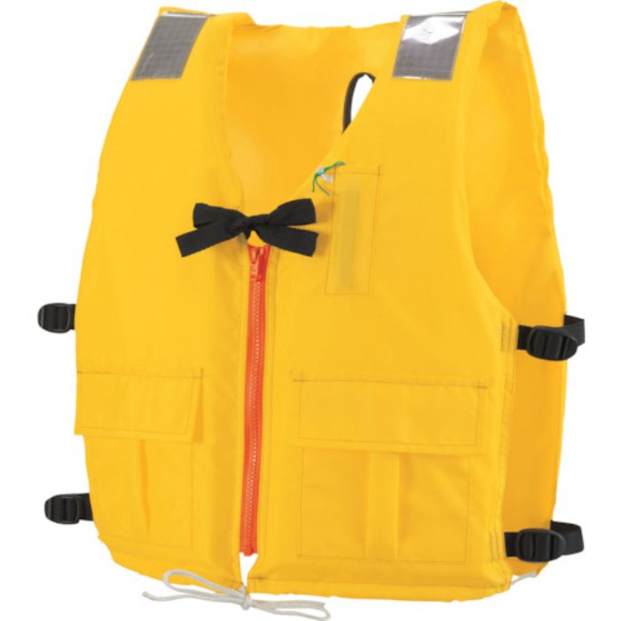オーシャンライフ 作業用ライフジャケット 背開式 イエロー TYPE A(Tcode:3776541)