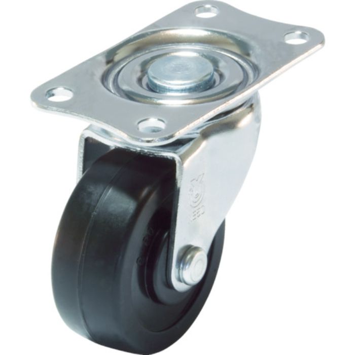 ユーエイ プレート式 自在 キャスター ゴム 車輪径125mm  Eタイプ E型 取付寸法82×40(Tcode:3795926)