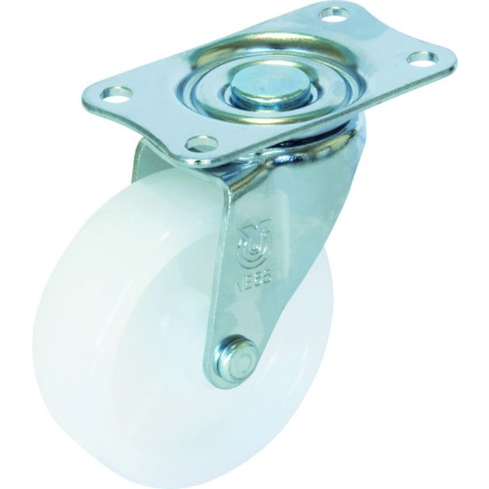 ユーエイ プレート式 自在 キャスター ナイロン 車輪径65mm  Eタイプ E型 取付寸法56×28(Tcode:3796001)