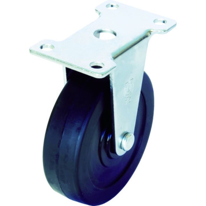 ユーエイ プレート式 固定 キャスター ゴム 車輪径75mm  Eタイプ ER型 取付寸法56×28(Tcode:3796230)