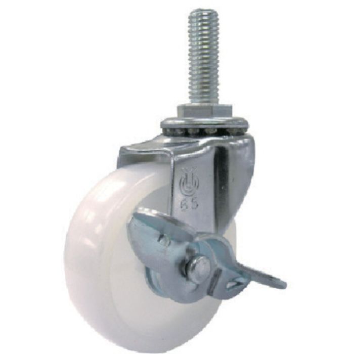 ユーエイ ねじ込み式 自在 キャスター ナイロン 車輪径50mm ストッパー付き Eタイプ ET-S型 ネジ寸法M12×35ピッチ1.75(Tcode:8092864)