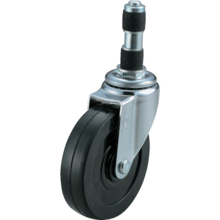 ユーエイ 差し込み式 自在 キャスター ゴム 車輪径100mm  Eタイプ ETF型 パイプ径22(Tcode:2783789)