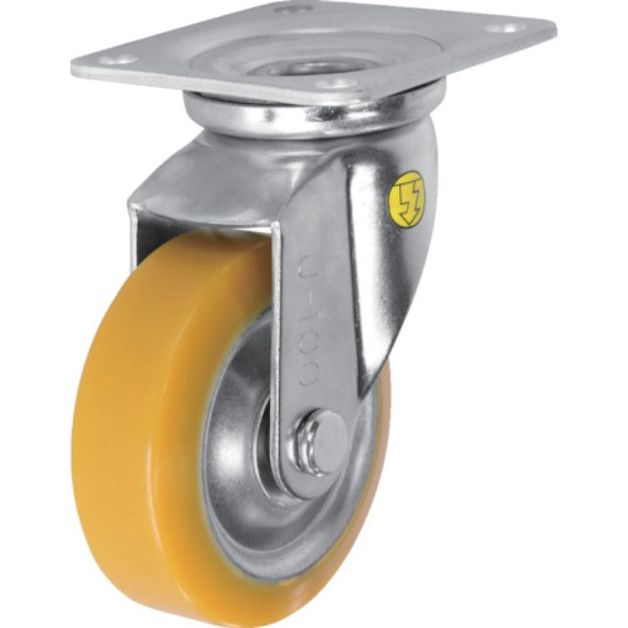 シシク 静電気帯電防止キャスター ウレタン車輪 自在 100径(Tcode:3535037)