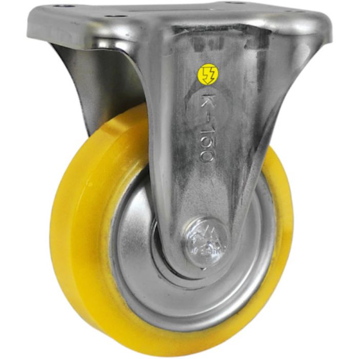 シシク 静電気帯電防止キャスター ウレタン車輪 固定 130径(Tcode:3535126)