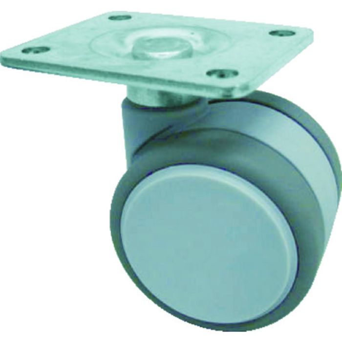 東海 プレート式双輪キャスター 50径 自在 角座(Tcode:3890481)