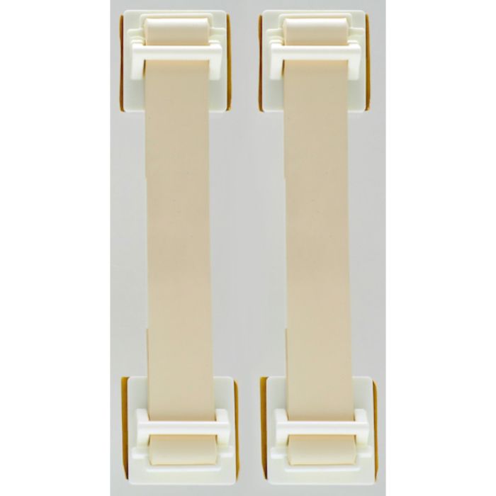 TRUSCO 地震対策 転倒防止ゴムベルト(2本入)アイボリー(Tcode:2577469)