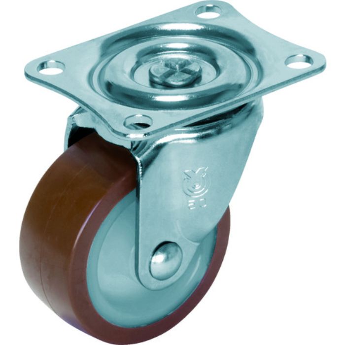 ユーエイ プレート式 自在 キャスター ウレタン 車輪径65mm  Gタイプ G型 取付寸法55×42(Tcode:3796434)