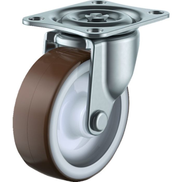 ユーエイ プレート式 自在 キャスター ウレタン 車輪径75mm  Gタイプ G型 取付寸法55×42(Tcode:3796477)