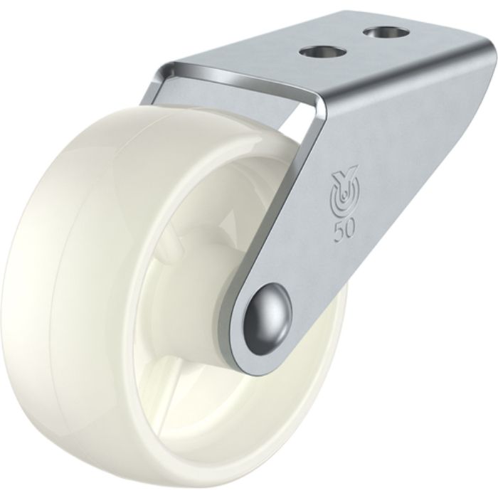 ユーエイ プレート式 固定 キャスター ナイロン 車輪径50mm  Gタイプ GRE型 取付寸法14×0(Tcode:3677972)