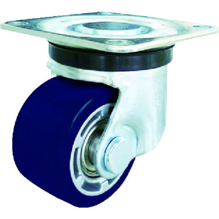 ユーエイ プレート式 自在 低床キャスター ウレタン 車輪径65mm  Hタイプ HG型 取付寸法71×71(Tcode:4405081)