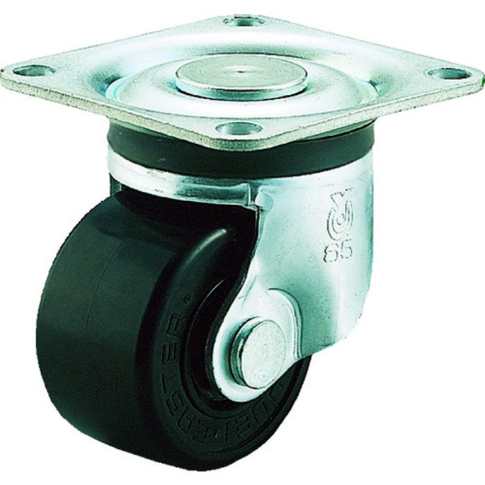 ユーエイ プレート式 自在 低床キャスター フェノール 車輪径65mm  Hタイプ HG型 取付寸法71×71(Tcode:3796825)