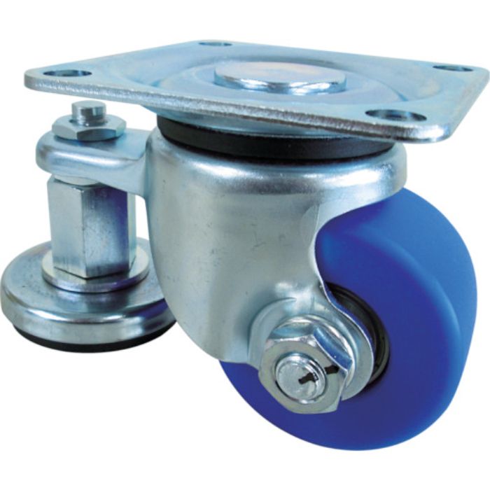 ユーエイ プレート式 自在 アジャスター付キャスター モノマーキャストナイロン 車輪径75mm  AFタイプ HG-AF型 取付寸法71×71(Tcode:1142898)