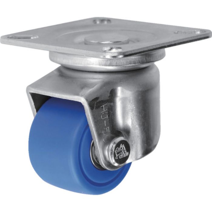 シシク 低床重荷重用キャスター 自在 50径 モノマーキャスティングナイロン車輪 三価クロメート(Tcode:1372254)