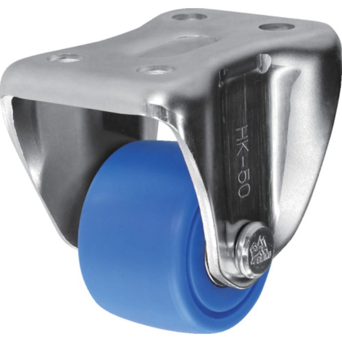 シシク 低床重荷重用キャスター 固定 50径 モノマーキャスティングナイロン車輪 三価クロメート(Tcode:1372343)