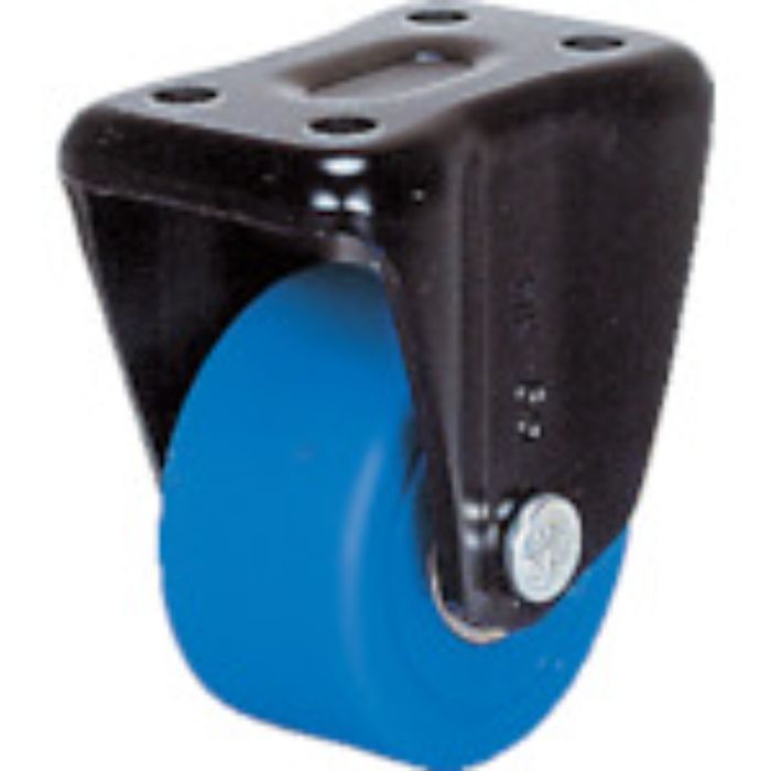 シシク 低床重荷重用キャスター 固定 65径 モノマーキャスティングナイロン車輪 焼付ブラック(Tcode:1372360)