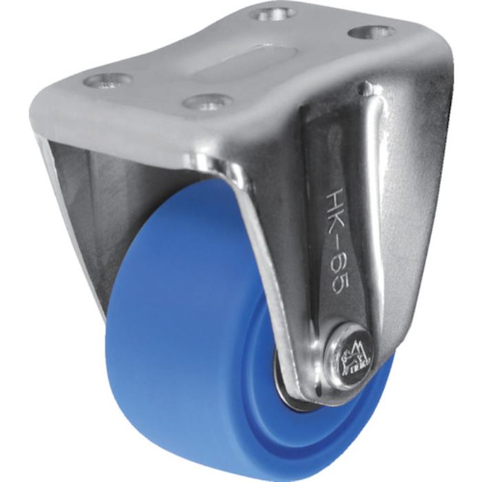 シシク 低床重荷重用キャスター 固定 65径 モノマーキャスティングナイロン車輪 三価クロメート(Tcode:1372378)