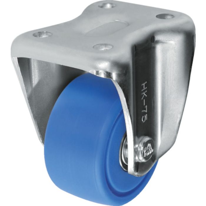 シシク 低床重荷重用キャスター 固定 75径 モノマーキャスティングナイロン車輪 三価クロメート(Tcode:1372408)