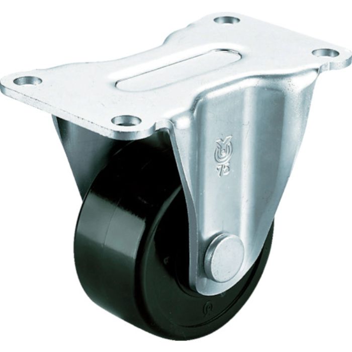 ユーエイ プレート式 固定 低床キャスター フェノール 車輪径65mm  Hタイプ HR型 取付寸法91×47(Tcode:3796876)