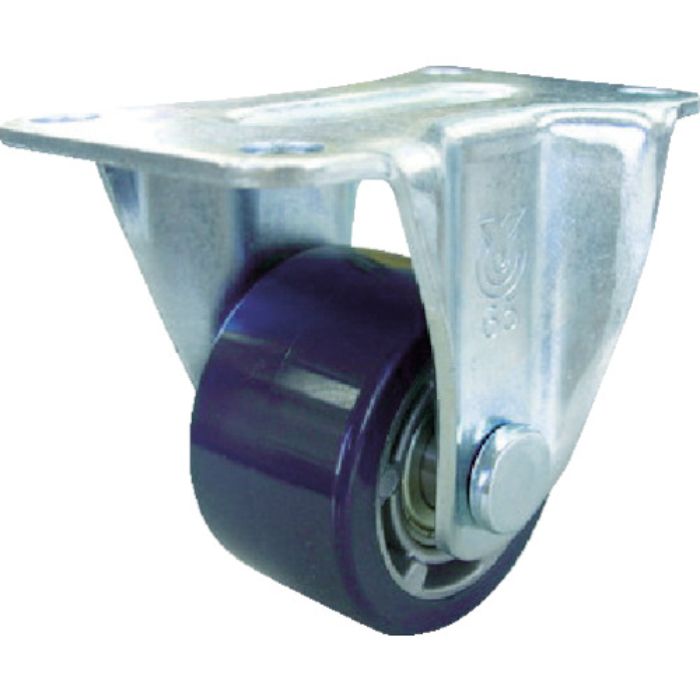 ユーエイ プレート式 固定 低床キャスター ウレタン 車輪径75mm  Hタイプ HR型 取付寸法103×52(Tcode:4405111)