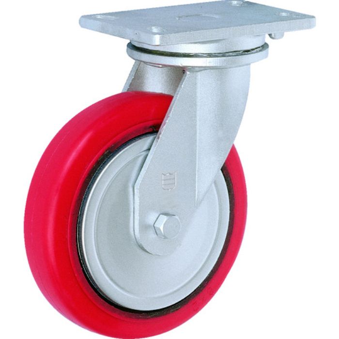 TRUSCO 重量キャスター 自在 200MM 耐湿ウレタン車輪400KGF(Tcode:2077206)