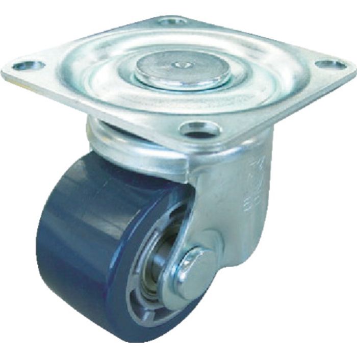 ユーエイ プレート式 自在 低床キャスター ウレタン 車輪径75mm  Hタイプ HSG型 取付寸法63×63(Tcode:4405137)