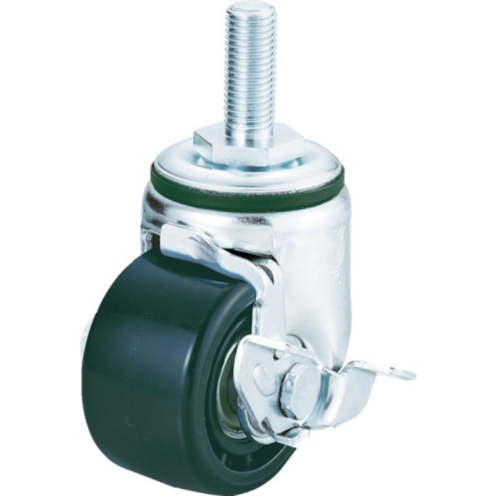 ユーエイ ねじ込み式 自在 低床キャスター 強化ナイロン 車輪径75mm ストッパー付き Hタイプ HT-S型 ネジ寸法M16×40ピッチ2(Tcode:4820045)