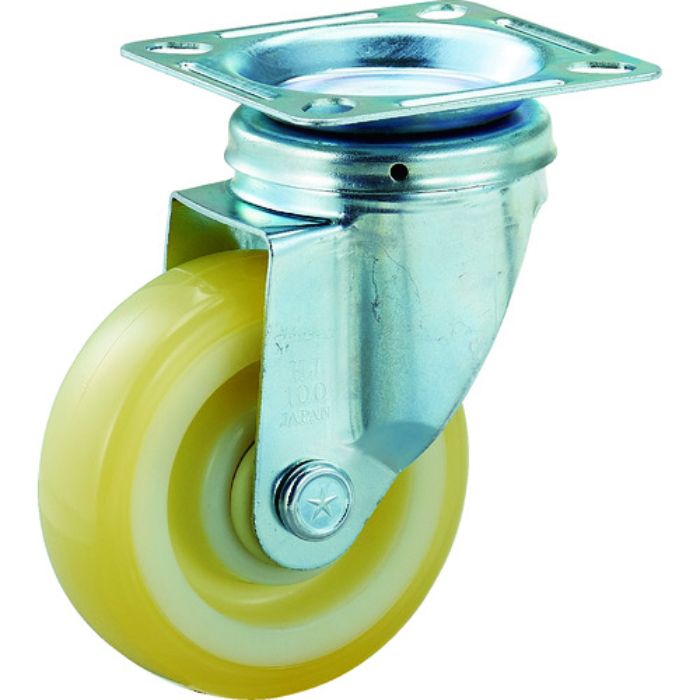 TRUSCO ハイテンプレス製ナイロンウレタン車 自在金具付 100パイ(Tcode:1163020)