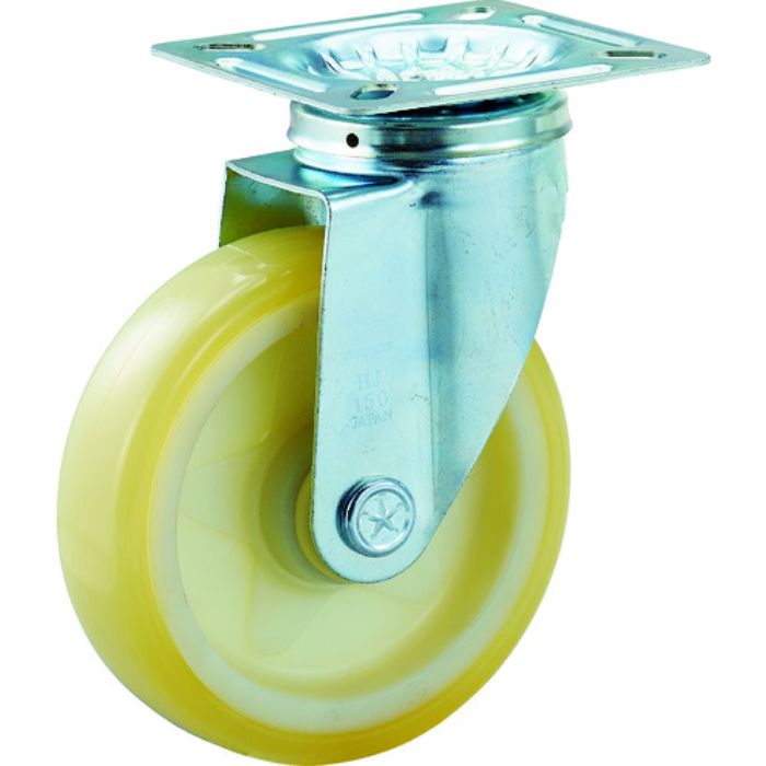 TRUSCO ハイテンプレス製ナイロンウレタン車 自在金具付 150パイ(Tcode:1163022)