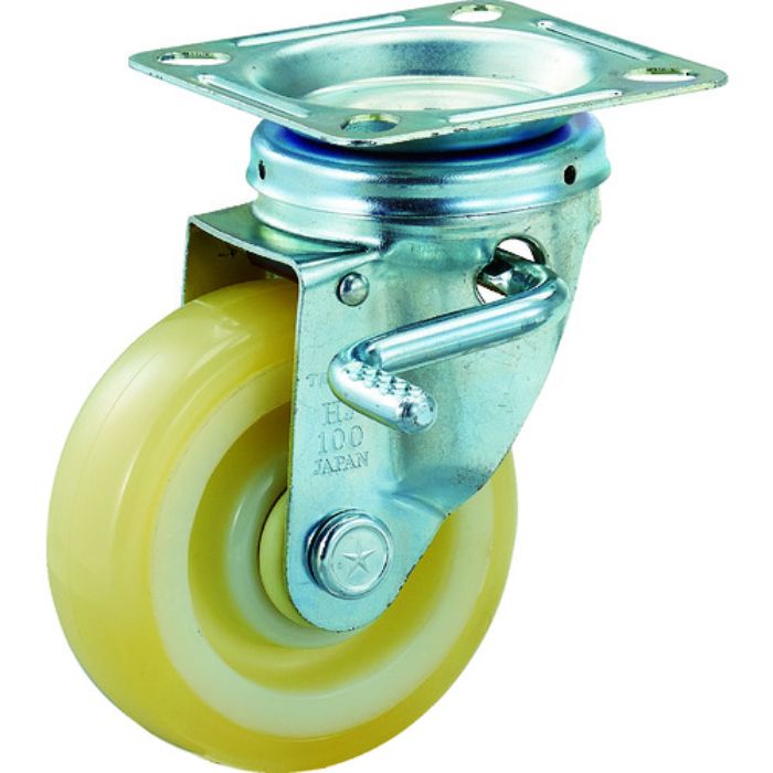 TRUSCO ハイテンプレス製ナイロンウレタン車 自在S付金具 100パイ(Tcode:1163033)