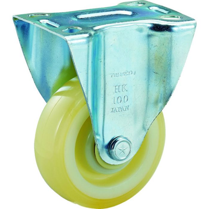 TRUSCO ハイテンプレス製ナイロンウレタン車 固定金具付 100パイ(Tcode:1163037)