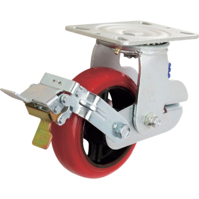 イノアック バネ付き牽引車輪(ウレタン車輪タイプ 自在金具ストッパー付 Φ150)(Tcode:3610279)