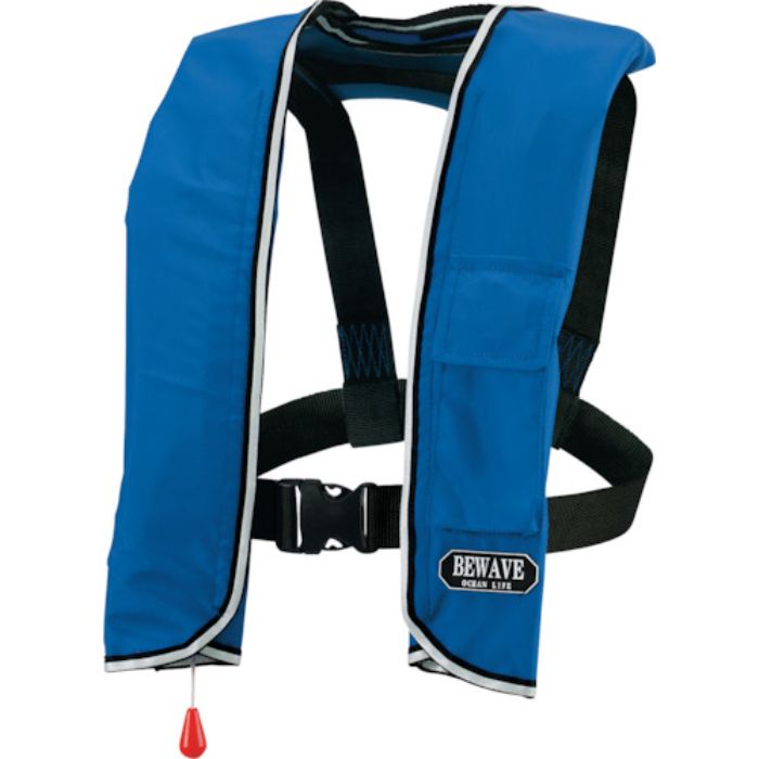 オーシャンライフ 手動膨張式ショルダータイプ 小型船舶用ライフジャケット ブルー TYPE A(Tcode:3776517)