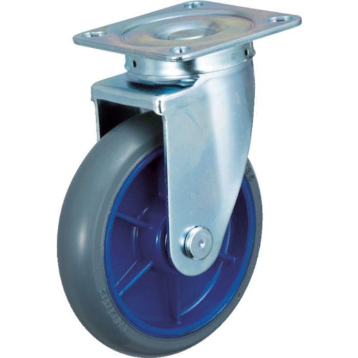 イノアック 低始動抵抗キャスター 旋回金具付 Φ150 グレー シャフトΦ20(Tcode:4835263)