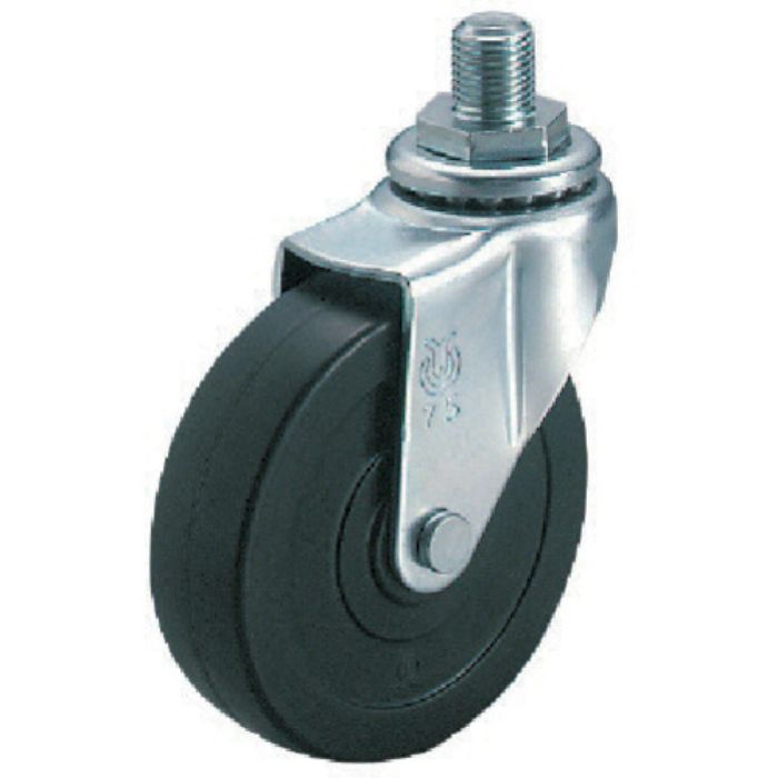 ユーエイ ねじ込み式 自在 キャスター ゴム 車輪径40mm  Lタイプ LT型 ネジ寸法W3/8×14山数16(Tcode:8092993)