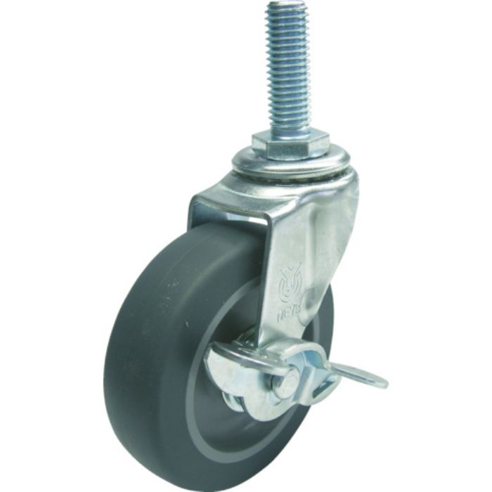 ユーエイ ねじ込み式 自在 キャスター エラストマー 車輪径65mm ストッパー付き Lタイプ LT-S型 ネジ寸法M12×35ピッチ1.75(Tcode:4127056)
