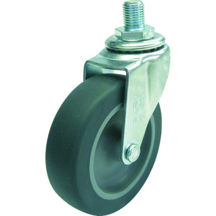 ユーエイ ねじ込み式 自在 キャスター エラストマー 車輪径75mm  Lタイプ LT型 ネジ寸法M12×14ピッチ1.25(Tcode:4127081)