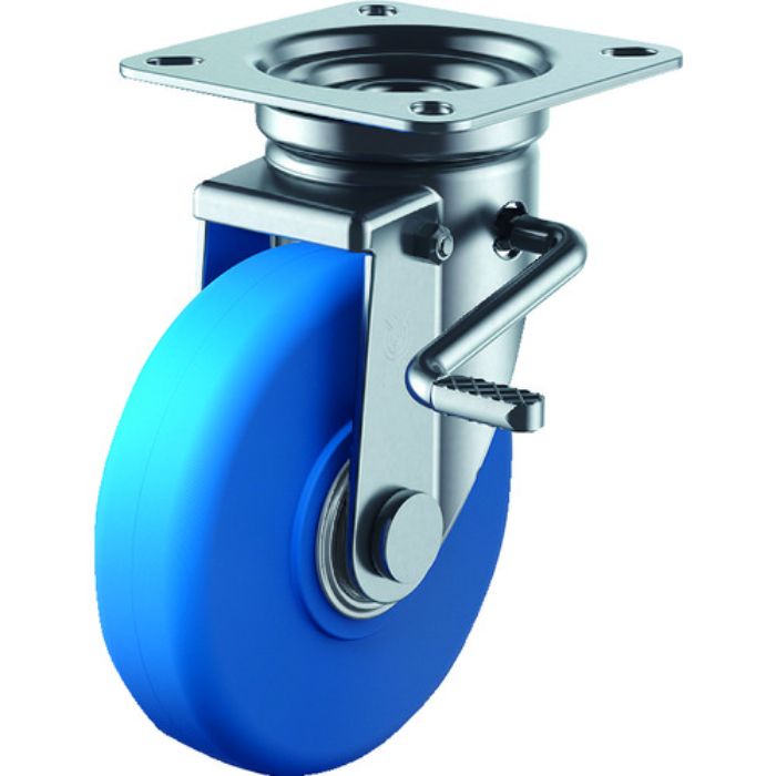 ユーエイ プレート式 自在 キャスター モノマーキャストナイロン 車輪径130mm ストッパー付き Jタイプ JB(R)型 取付寸法82×82(75×75)(Tcode:1161111)