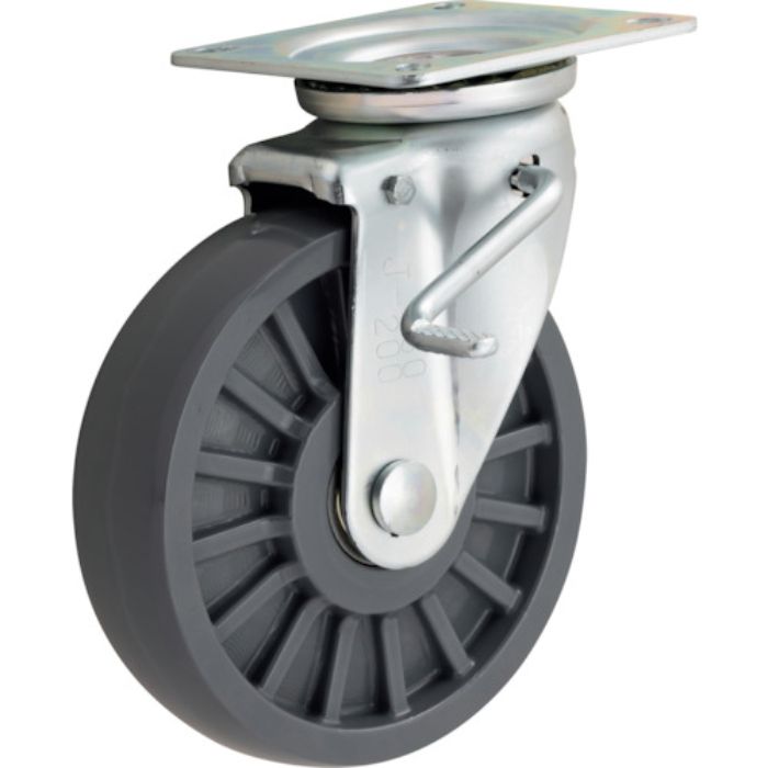 イノアック 低始動・高耐久キャスター 150径 エラストマー 旋回金具ダブルストッパー付(Tcode:3823637)